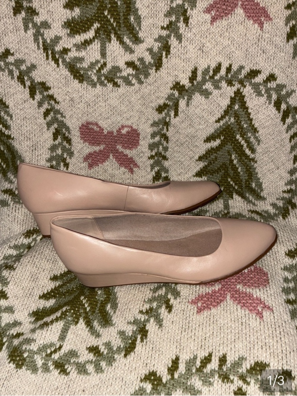 Classic Women's Low Wedge Pumps in Blush Pink